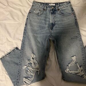 Zara Ripped Mom Jeans